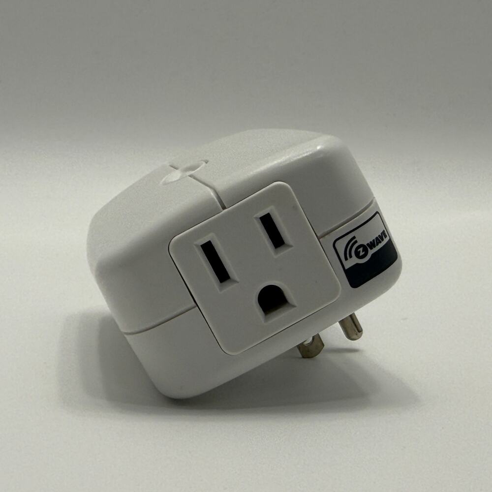 GE Jasco Z-Wave Smart Plug Wireless Switch Dual Outlet Module White ZW4101